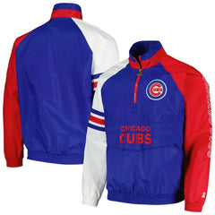 Chicago Cubs Starter Elite Raglan Half-Zip Jacket - MLB