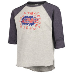 Atlanta Braves Soft as a Grape Youth Raglan 3/4 Sleeve T-Shirt - MLB