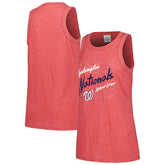 Washington Nationals Soft as a Grape Women's Gauze High Neck Tank Top - MLB