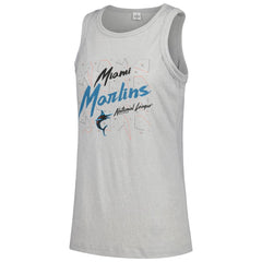 Miami Marlins Soft as a Grape Women's Gauze High Neck Tank Top - MLB