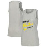 Pittsburgh Pirates Soft as a Grape Women's Gauze High Neck Tank Top - MLB