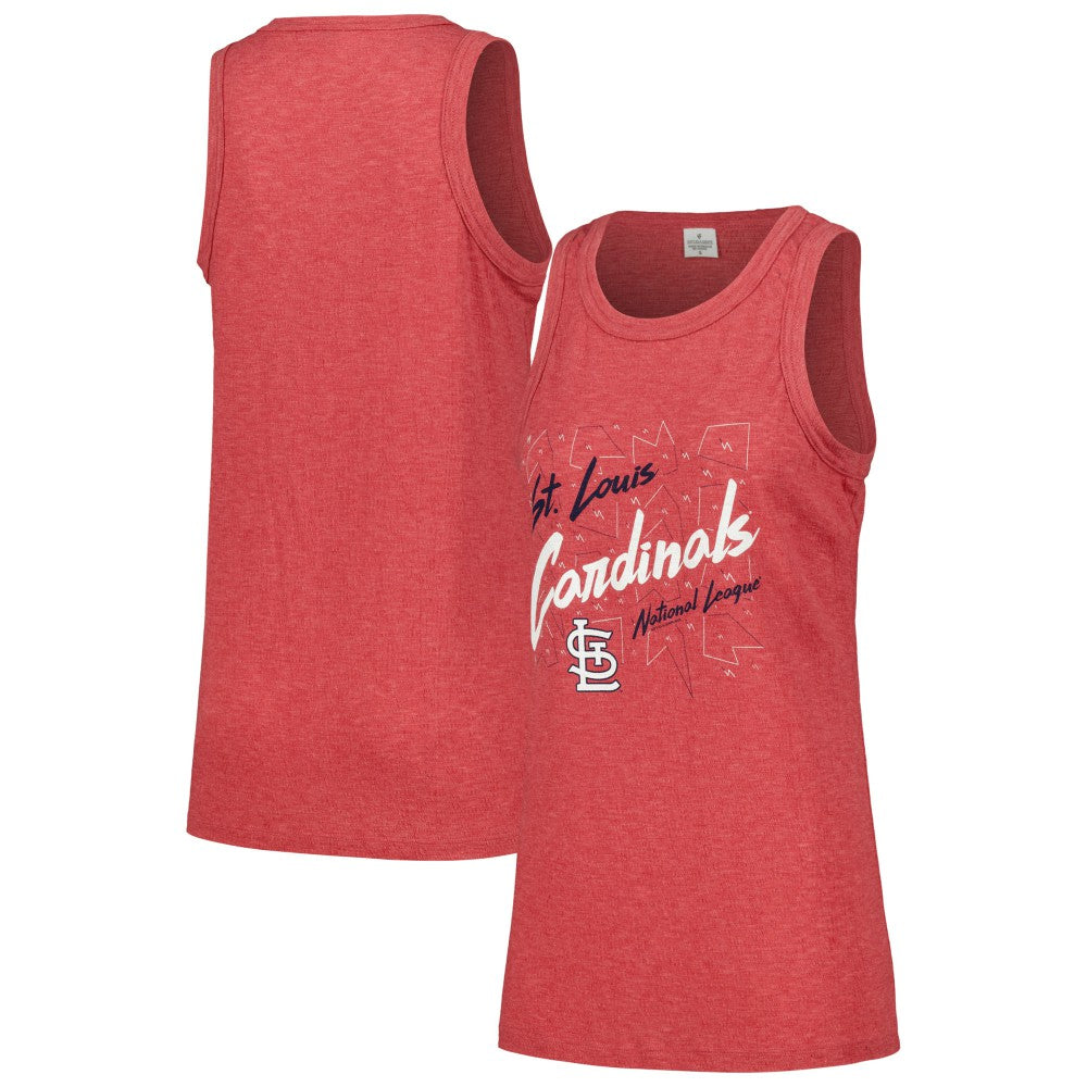 St. Louis Cardinals Soft as a Grape Women's Gauze High Neck Tank Top - MLB