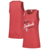 St. Louis Cardinals Soft as a Grape Women's Gauze High Neck Tank Top - MLB
