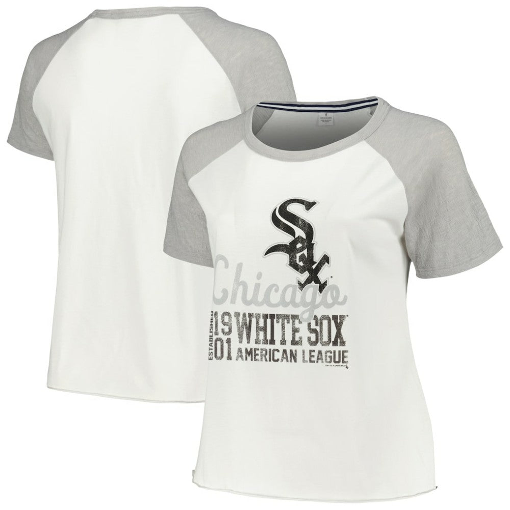 Chicago White Sox Soft as a Grape Women's Plus Size Baseball Raglan T-Shirt - MLB