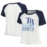 Tampa Bay Rays Soft as a Grape Women's Plus Size Baseball Raglan T-Shirt - MLB