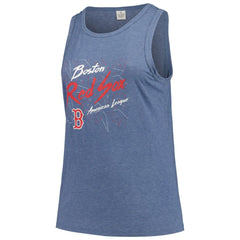 Boston Red Sox Soft as a Grape Women's Plus Size Curvy High Neck Tri-Blend Tank Top - MLB