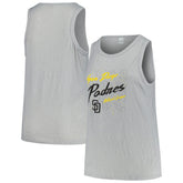 San Diego Padres Soft as a Grape Women's Plus Size Curvy High Neck Tri-Blend Tank Top - MLB