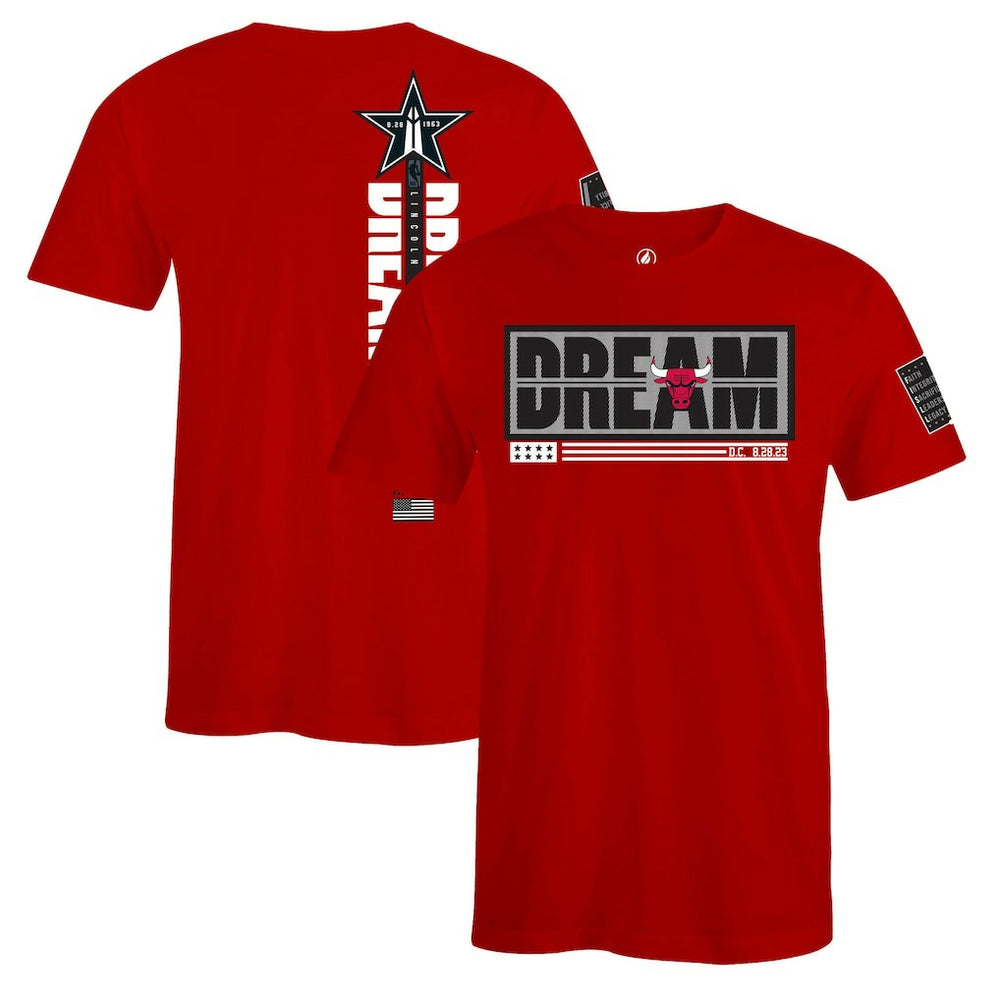 Chicago Bulls FISLL x Black History Collection Unisex T-Shirt - Red - NBA