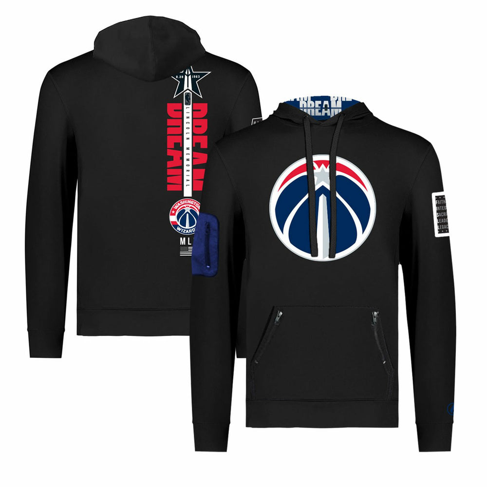 Washington Wizards FISLL x Black History Collection Unisex Pullover Hoodie - Black - NBA