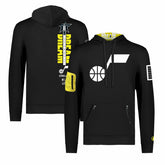 Utah Jazz FISLL x Black History Collection Unisex Pullover Hoodie - Black - NBA