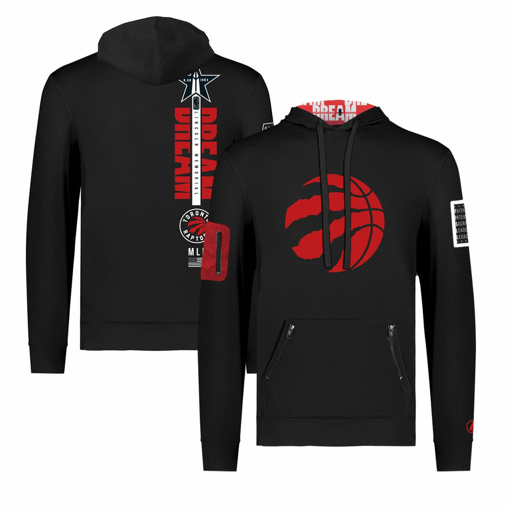 Toronto Raptors FISLL x Black History Collection Unisex Pullover Hoodie - Black - NBA