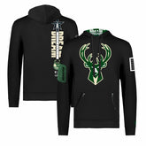 Milwaukee Bucks FISLL x Black History Collection Unisex Pullover Hoodie - Black - NBA