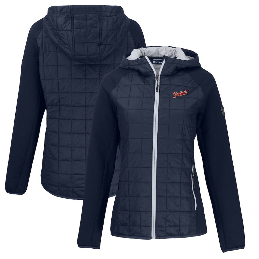 Detroit Tigers Cutter & Buck Women's Cooperstown Collection Rainier Primaloft Eco Full-Zip Hybrid Jacket - MLB