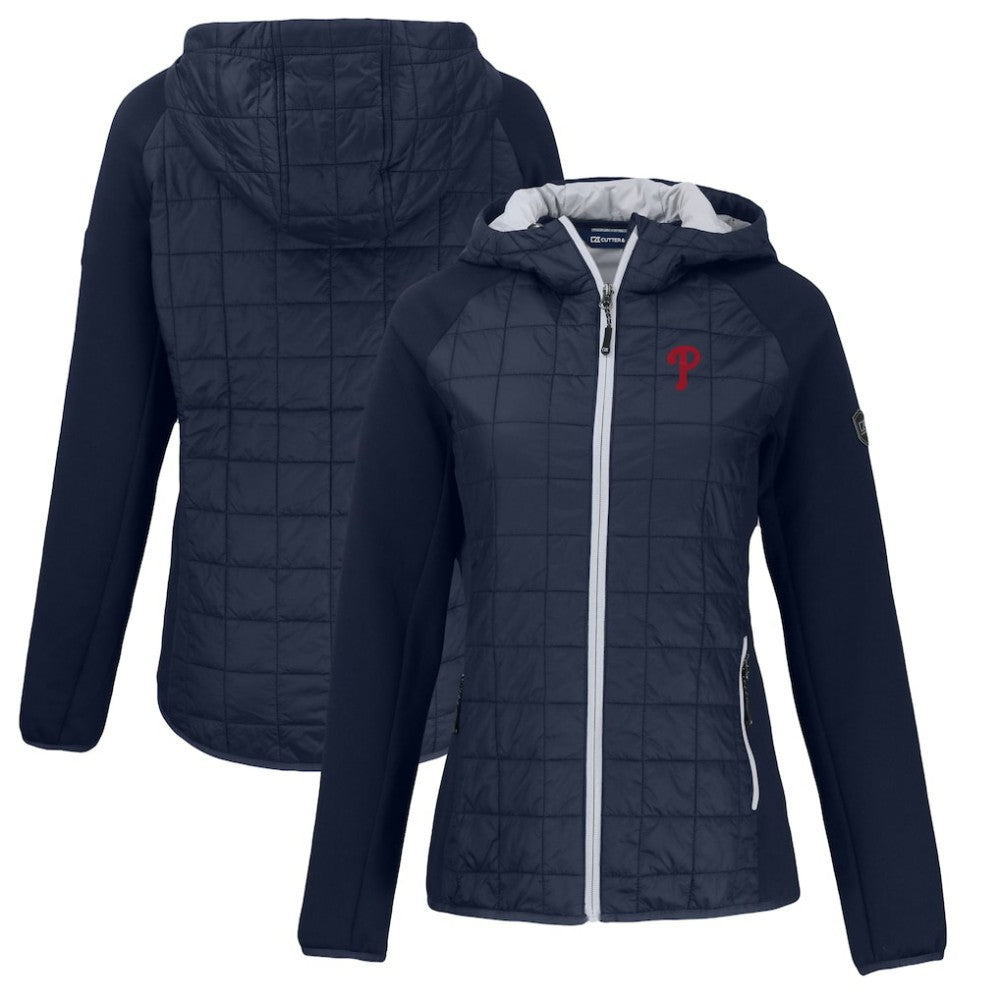 Philadelphia Phillies Cutter & Buck Women's Rainier Primaloft Eco Full-Zip Hybrid Jacket - MLB