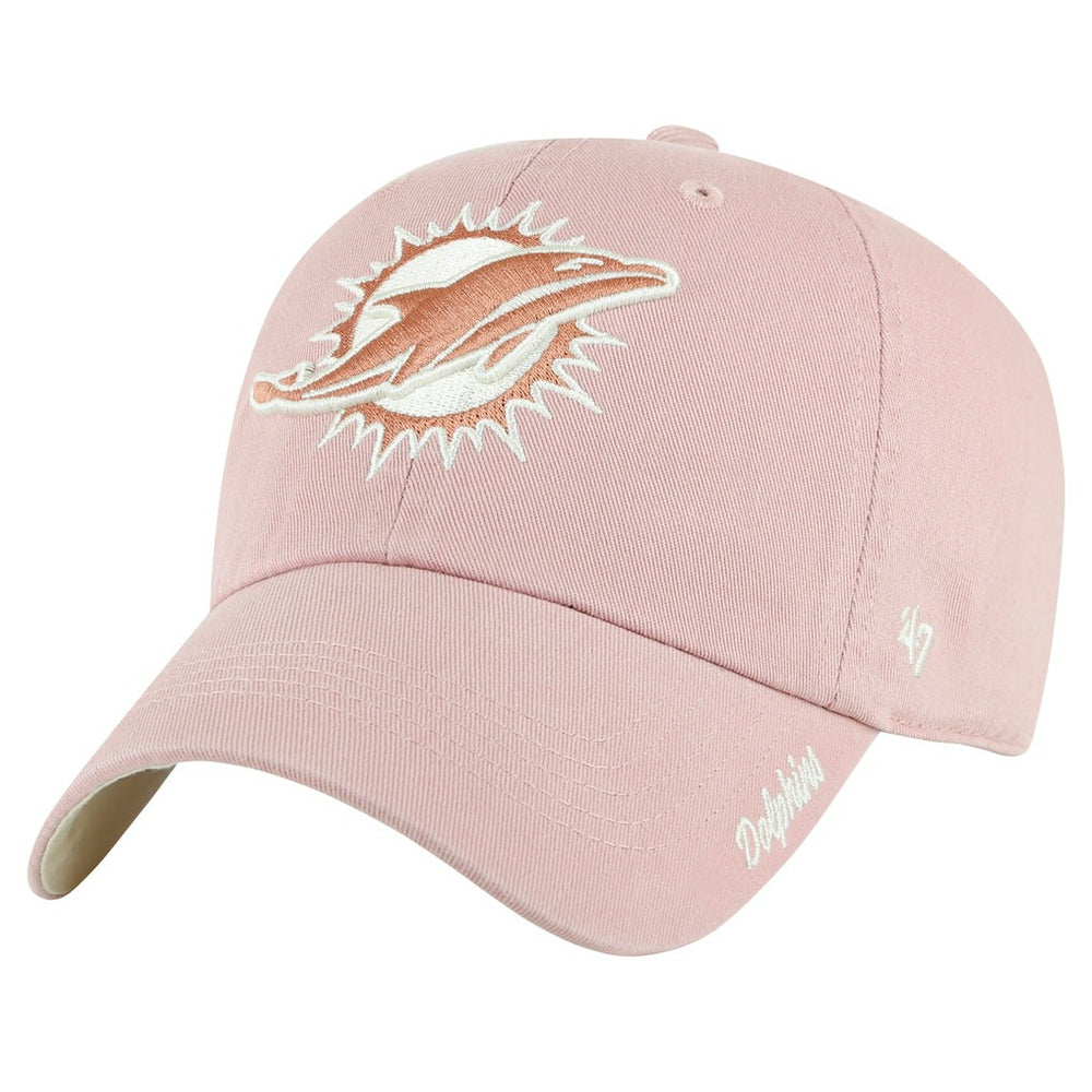 Miami Dolphins '47 Women's Ballpark Cheer Dusty Rose Clean Up Adjustable Hat Pink | 47 brand