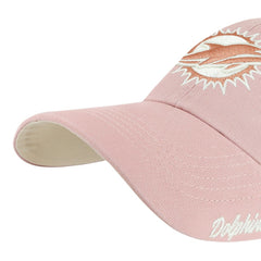 Miami Dolphins '47 Women's Ballpark Cheer Dusty Rose Clean Up Adjustable Hat Pink | 47 brand