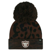 Las Vegas Raiders '47 Women's Cacao Cuffed Knit Hat with Pom Brown | 47 brand