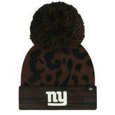 New York Giants '47 Women's Cacao Cuffed Knit Hat with Pom Brown | 47 brand