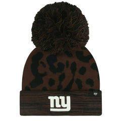 New York Giants '47 Women's Cacao Cuffed Knit Hat with Pom Brown | 47 brand