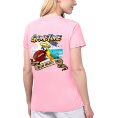 Arizona Cardinals Margaritaville Women's Game Time V-Neck T-Shirt Pink | NFL
