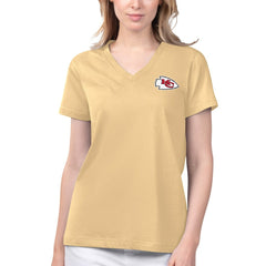 Kansas City Chiefs Margaritaville Women's Game Time V-Neck T-Shirt Gold | NFL
