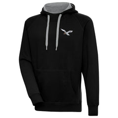 Philadelphia Eagles Antigua Throwback Logo Victory Pullover Hoodie Black | NFL
