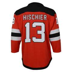 Nico Hischier New Jersey Devils Youth Captain Patch Home Replica Player Jersey - Red - NHL