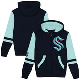Seattle Kraken Preschool Face Off Full-Zip Hoodie - Navy - NHL
