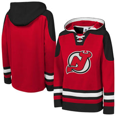 New Jersey Devils Youth Ageless Must Have Home V-Neck Pullover Hoodie - Red - NHL