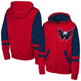 Washington Capitals Youth Face Off Full-Zip Hoodie - Red - NHL