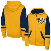 Nashville Predators Youth Face Off Full-Zip Hoodie - Gold - NHL