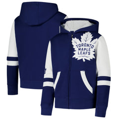 Toronto Maple Leafs Youth Face Off Full-Zip Hoodie - Blue - NHL