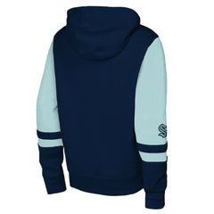 Seattle Kraken Youth Face Off Full-Zip Hoodie - Navy - NHL