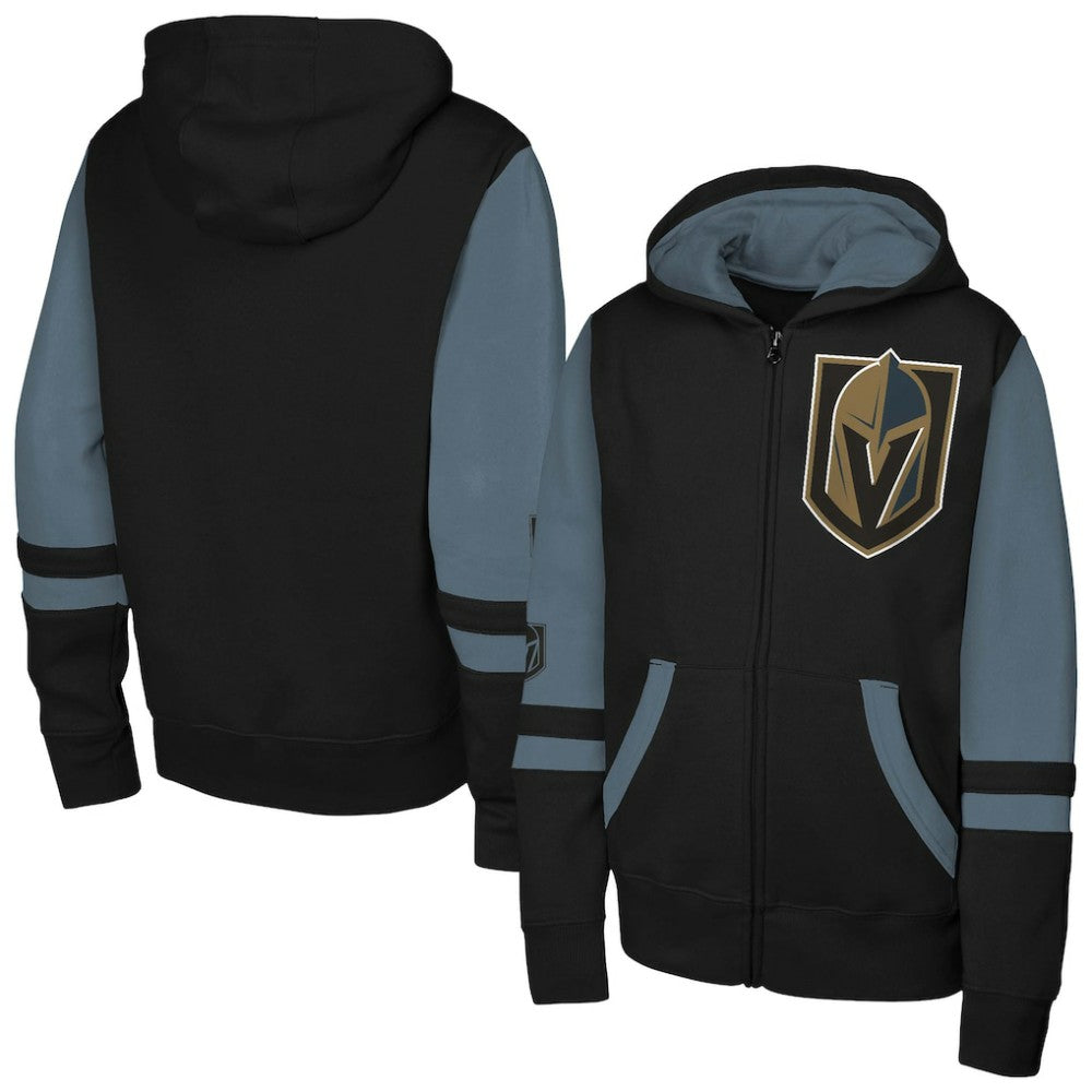 Vegas Golden Knights Youth Face Off Full-Zip Hoodie - Black - NHL