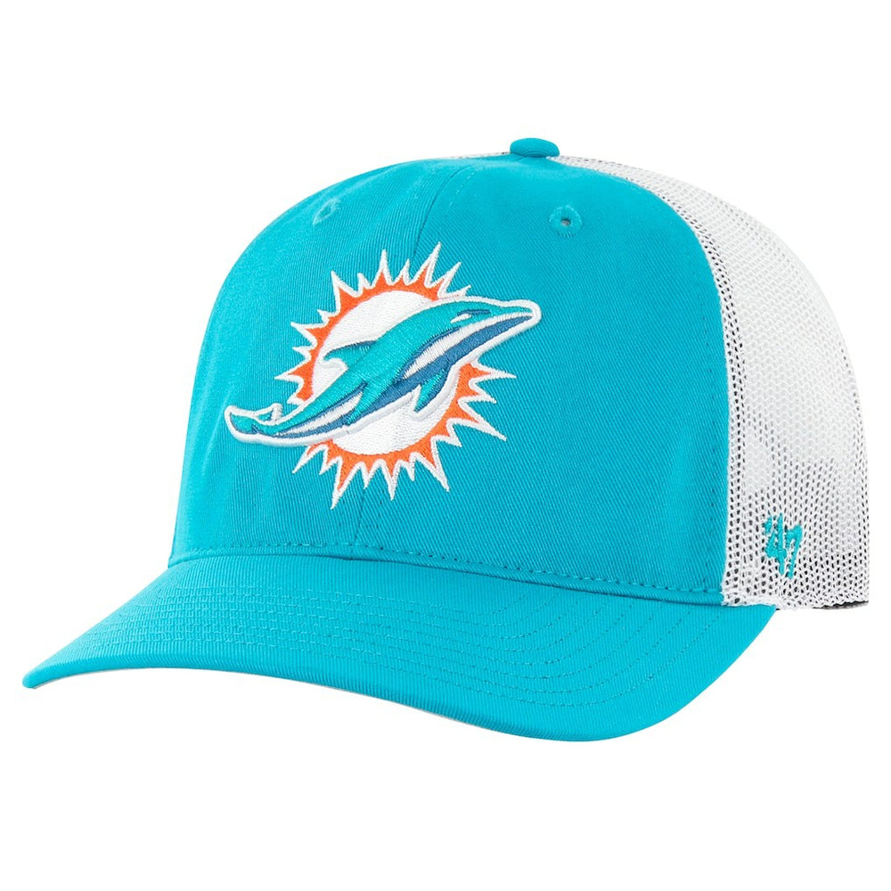 Miami Dolphins '47 Youth Trucker Adjustable Hat Aqua/White | 47 brand