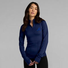 Atlanta Braves Fanatics Women's Elements Raglan Tri-Blend Quarter-Zip Top - MLB