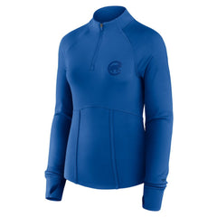 Chicago Cubs Fanatics Women's Elements Raglan Tri-Blend Quarter-Zip Top - MLB
