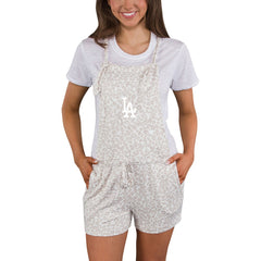 Los Angeles Dodgers Concepts Sport Women's Montana Hacci Knit Romper Overalls - MLB