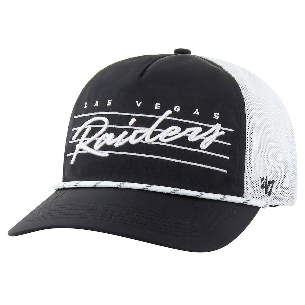 Las Vegas Raiders '47 Downburst Relaxed Hitch Trucker Adjustable Hat Black/White | 47 brand