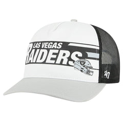Las Vegas Raiders '47 Stack Line Hitch Trucker Adjustable Hat White/Gray | 47 brand