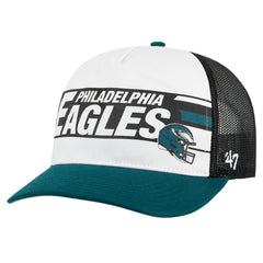 Philadelphia Eagles '47 Stack Line Hitch Trucker Adjustable Hat White/Midnight Green | 47 brand