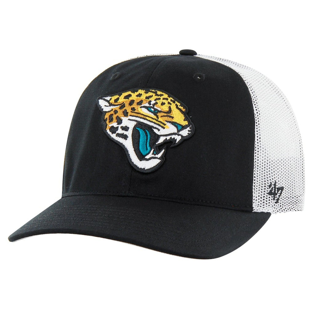 Jacksonville Jaguars '47 Team Unstructured Trucker Adjustable Hat Black/White | 47 brand