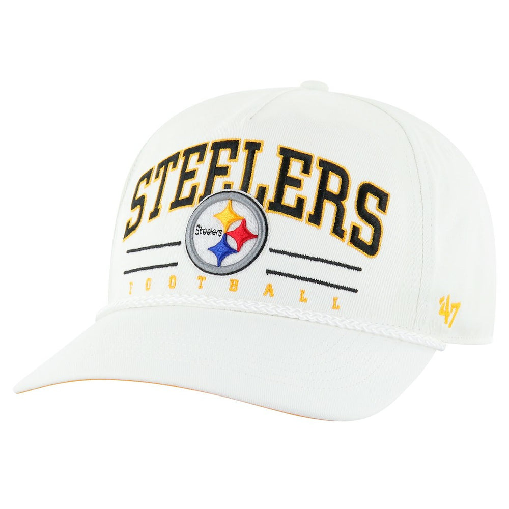 Pittsburgh Steelers '47 Roscoe Hitch Rope Adjustable Hat White | 47 brand