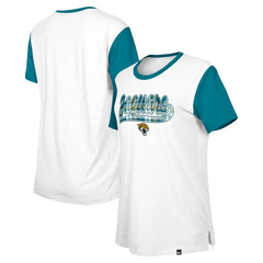 Jacksonville Jaguars New Era Women's 3rd Down T-Shirt White/Teal | NFL