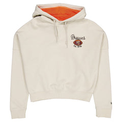 Cleveland Browns New Era Women's 3rd Down Historic Pullover Hoodie Cream | NFL