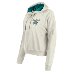 Miami Dolphins New Era Women's 3rd Down Historic Pullover Hoodie Cream | NFL