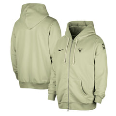 Milwaukee Bucks Authentic Standard Issue Full-Zip Hoodie Jacket Green - NBA