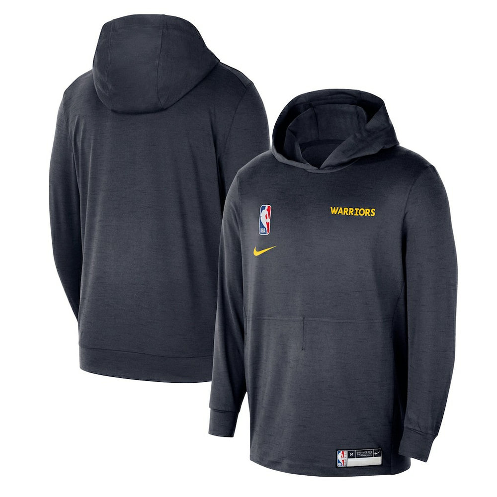 Golden State Warriors 2024/25 On-Court Authentic Practice Yoga Restore Lightweight Pullover Hoodie Navy - NBA
