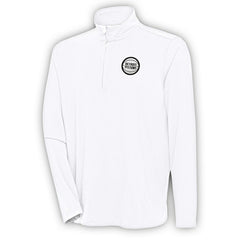Detroit Pistons Antigua Metallic Logo Hunk Quarter-Zip Pullover White - NBA