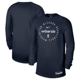 Washington Wizards 2024/25 Legend On-Court Practice Long Sleeve T-Shirt Navy - NBA